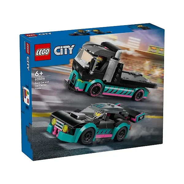 Lego City Carro de Corrida e Caminhão-Cegonha