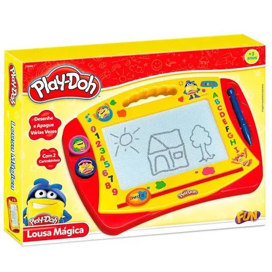 Lousa Mágica Play-Doh Com 02 Carimbos Sortidos