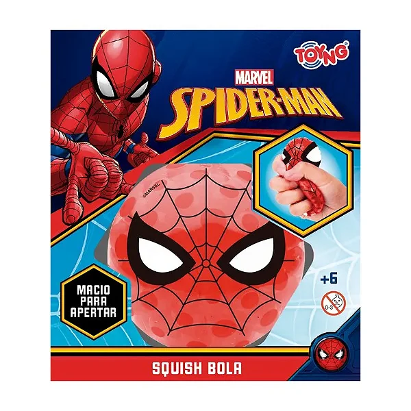 Bola de Apertar Marvel Squish Homem-Aranha