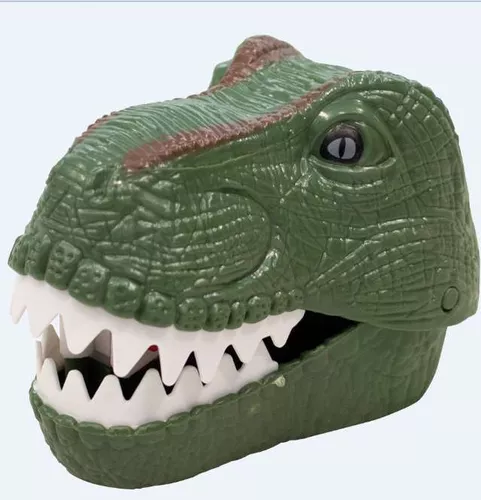 Brinquedo Cabeça De Dinossauro a Corda Com Dentes