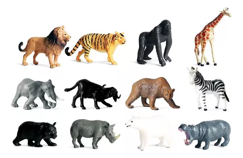 Brinquedo Kit Animais Selvagens Com 06 Animais Sortidos