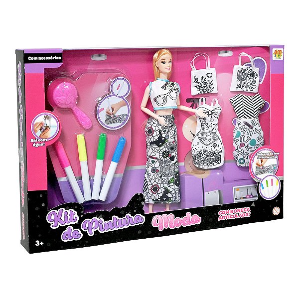 Kit De Pintura Moda Com Boneca
