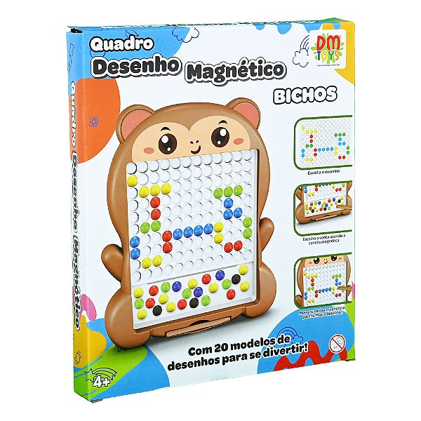 Quadro Desenho Magnético Bichos Sortidos