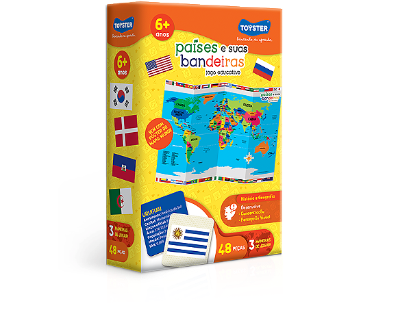 Jogo Educativo Países e Suas Bandeiras