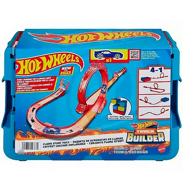 Hot Wheels Pista Track Builder Conjunto Flame Stunt