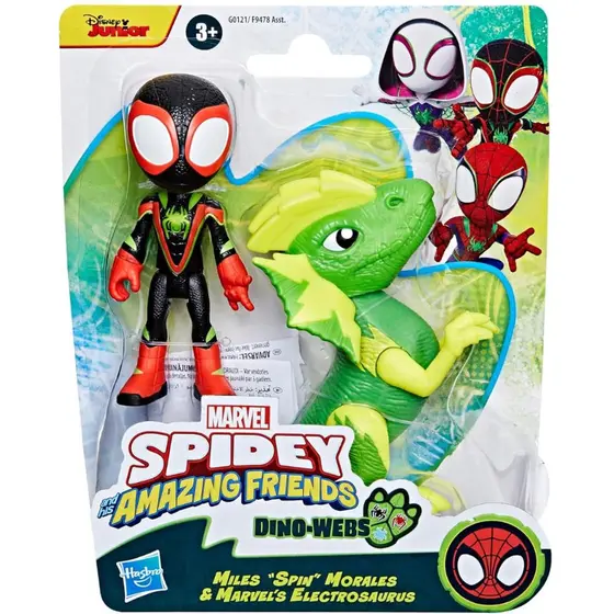 Boneco Spidey Miles Morales E Electrosaurus PLK