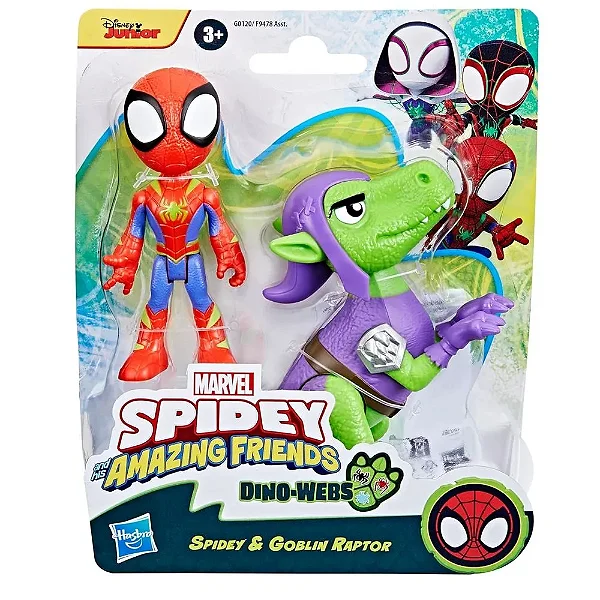 Boneco Spidey E Goblin Raptor PLK