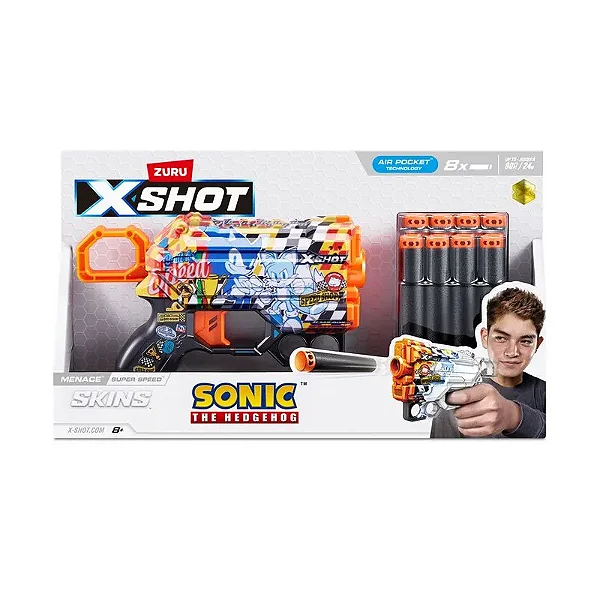 Lançador De Dardos X-Shot Skins Menace Sonic Sortidos