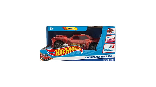 Hot Wheels Carros Furious Vermelho com Luz e Som
