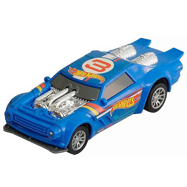 Carrinho de Fricção Hot Wheels Fast Racer com Luz e Som Sortidos