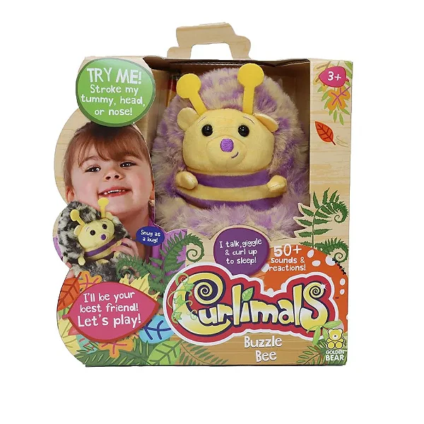 Pelúcia Interativa Curlimals Buzzle a Abelha