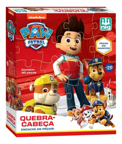Quebra-Cabeça Infantil Madeira Patrulha Canina 30 Peças
