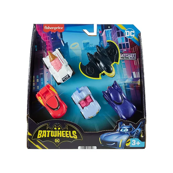Fisher-Price Batwheels Pacote Com 05 Batmobile