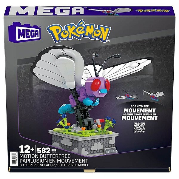 Jogo De Construção Mega Pokémon Construx Motion Butterfree 582 Peças