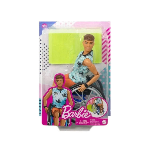 Boneco Barbie Fashionista Ken Cadeira de Rodas Moreno