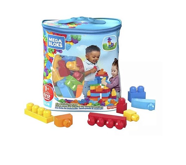 Mega Bloks Sacola Grande 60 Peças Azul
