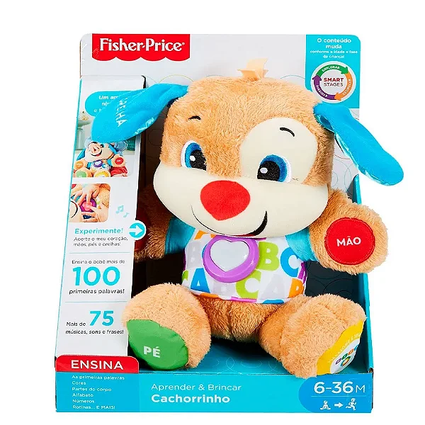 Fisher Price Pelúcia Smart Stages Cachorrinho