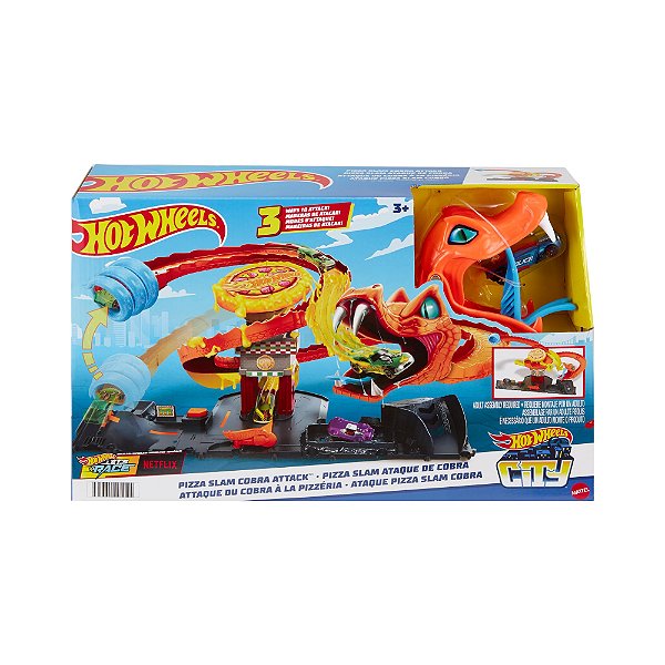 Hot Wheels City Pista Ataque Da Cobra vs Pizzaria