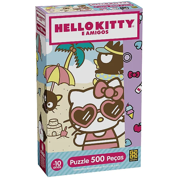 Quebra-Cabeça Hello Kitty e Amigos 500 Peças