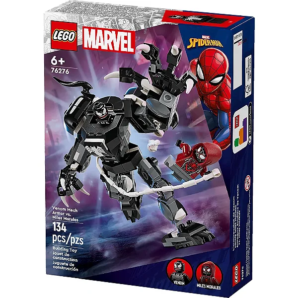 Lego Marvel Armadura Mech Venom vs. Miles Morales