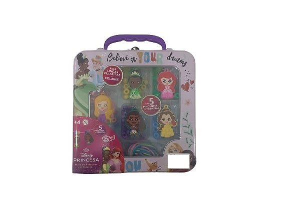 Kit Faça Colar c/ Pingente Princesas Disney
