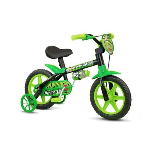 Bicicleta Infantil Aro 12 Black 12 com Rodinhas