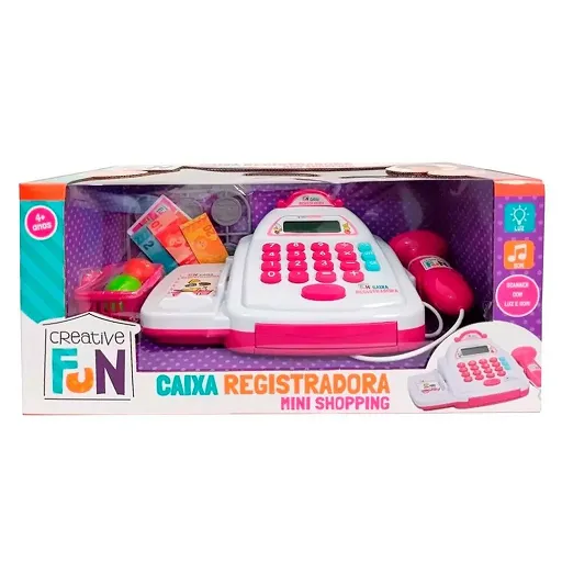 Caixa Registradora Mini Shopping Creative Fun Rosa