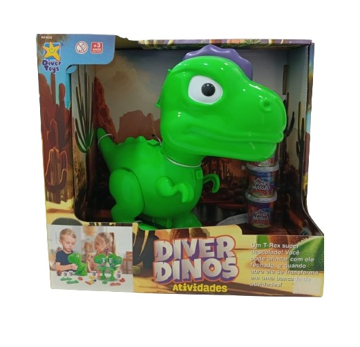 Dinossauro Diver Dino Atividade c/ Massinha