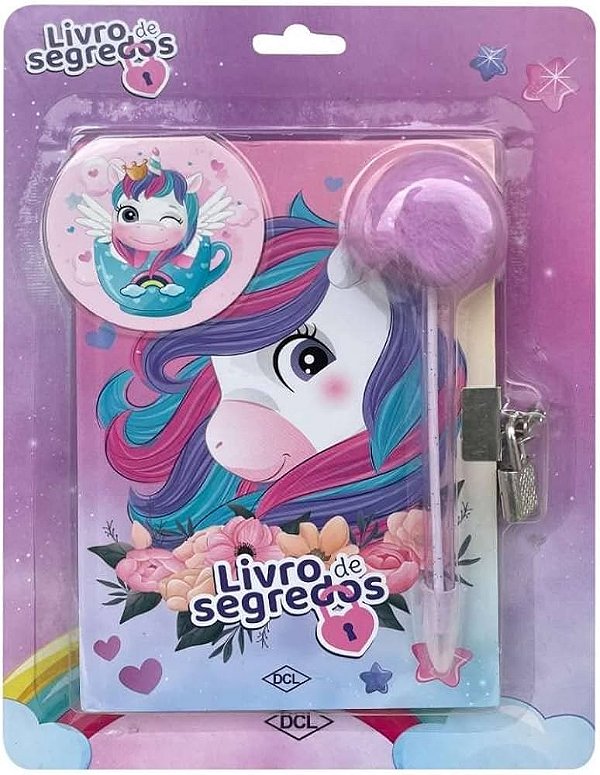 Diário Infantil Livro de Segredos Unicórnios