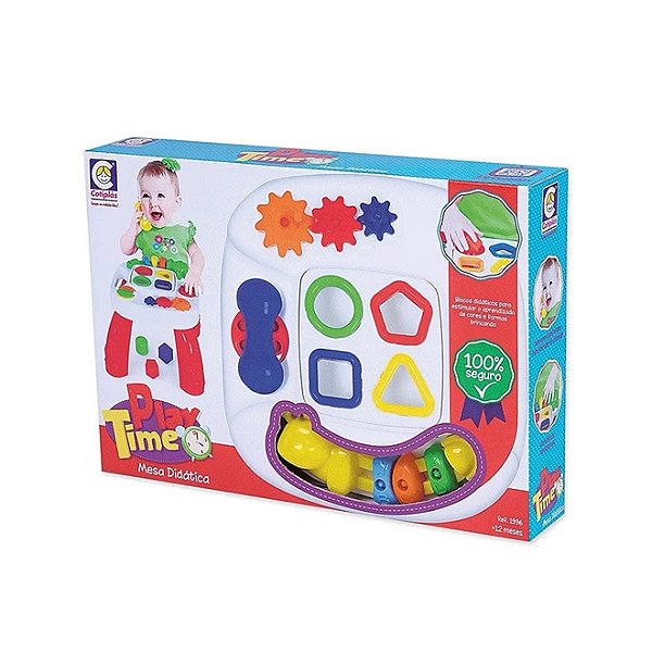 Mesa Didática Infantil Play Time Vermelha