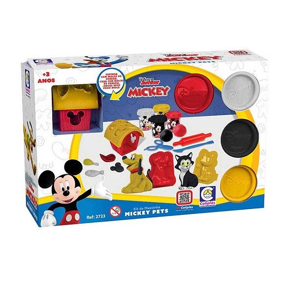 Brinquedo Massinha Mickey Kit Acessórios Disney