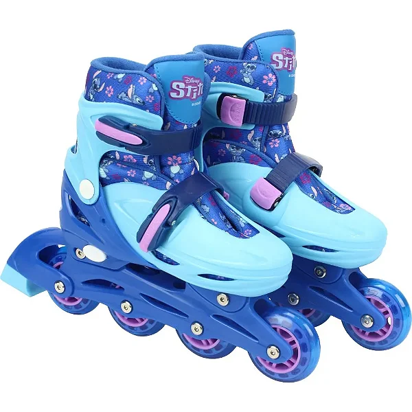 Kit Patins 04 Rodas c/ Proteção Tam 32 Stitch
