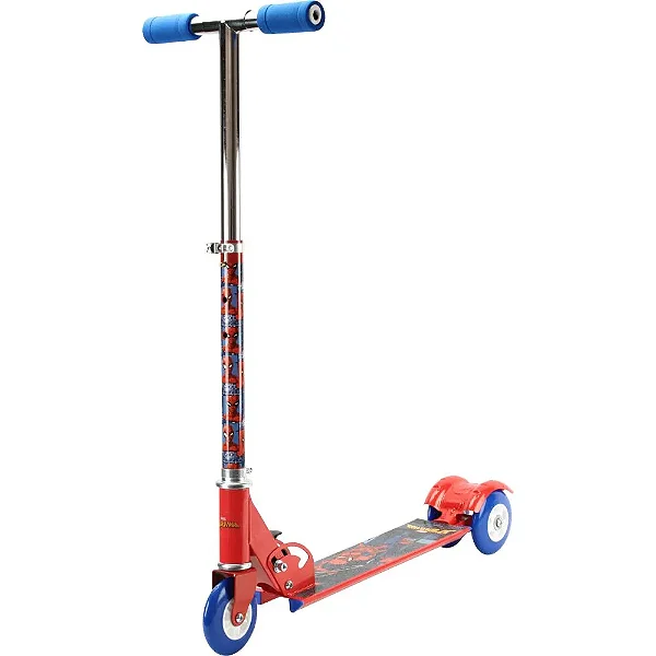 Patinete 03 Rodas Com Led Homem-Aranha