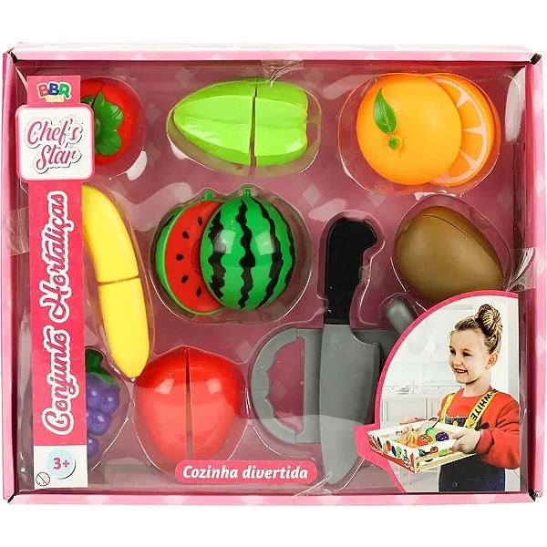 Conjunto Hortaliças Frutas Crec Crec Com Bandeja