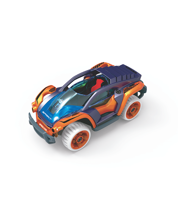 Carrinho Monta e Desmonta Laranja e Roxo