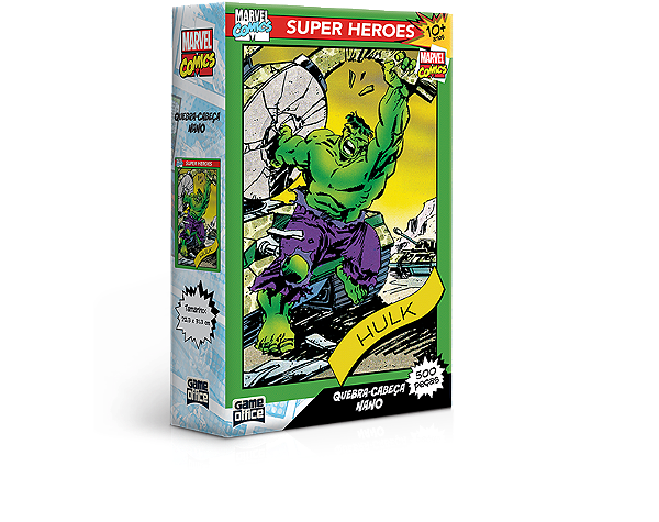 Quebra-Cabeça Marvel Comics Hulk 500 Peças Nano