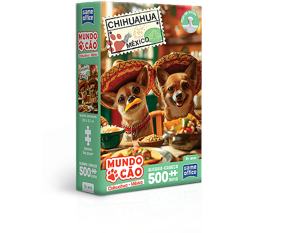 Quebra-Cabeça Chihuahua Mexicano 500 Peças Nano