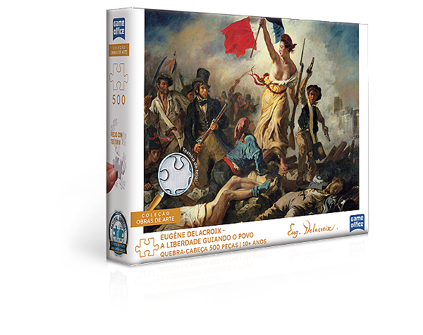 Quebra-Cabeça Eugène Delacroix a Liberdade Guiando O Povo 500 Peças