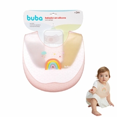 Babador com Pega Migalhas e Estojo Arco Íris