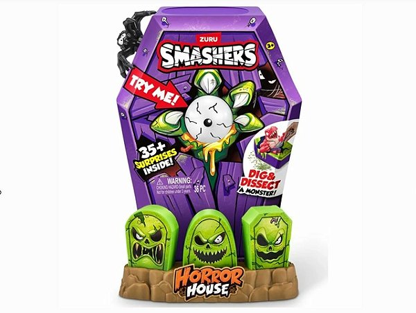 Smashers Horror House Random Caixão Roxo Grande