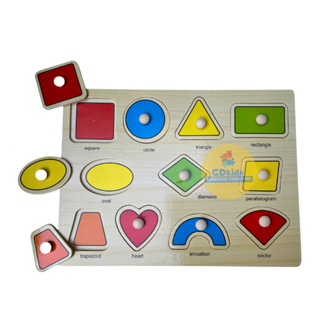 Brinquedo Didático Encaixe Divertido com Pinos Formas MDF