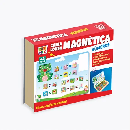 Caixa Lousa Magnética Números MDF