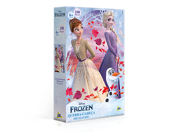 Quebra-Cabeça Frozen Metalizado 100 Peças