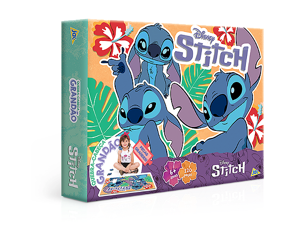 Quebra-Cabeça Stitch 120 Peças Grandão