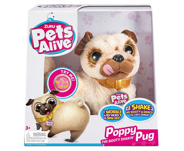 Pelúcia Pets Alive Cachorro Pug