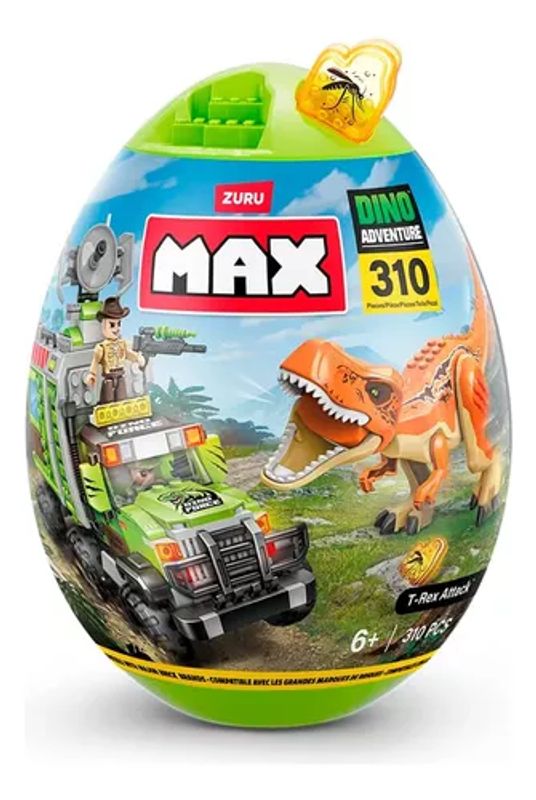 Blocos Max Dino Adventure Ovo 310 peças