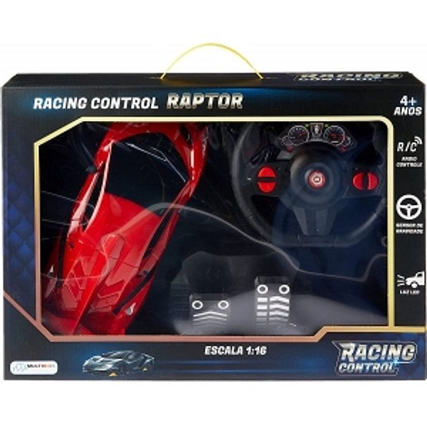 Carrinho controle remoto Raptor vermelho