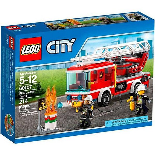 Lego City Caminhão de Bombeiros com Escada de Combate ao Fogo