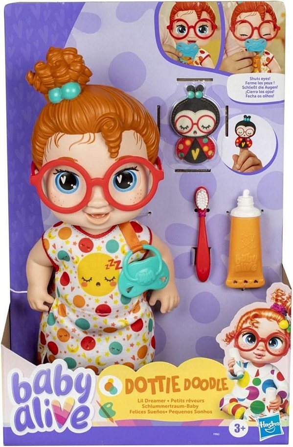 Baby Alive Pequenos Sonhos Dottie Doodle Ruiva