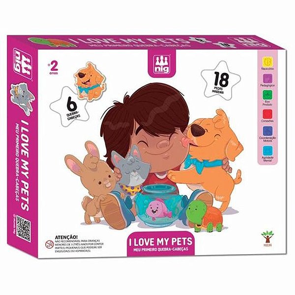 Quebra-Cabeça Progressivo I Love My Pets